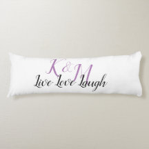 Live Love Laugh com Iniciais de Casal