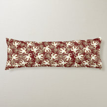 Motif Repetitivo Dourado E Vermelho | Padrão Octop