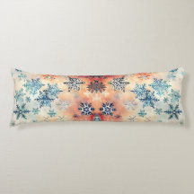 Padrão de Flocos de Neve Vintage - Travesseiro de