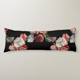 Almofada Comprida Padrões de Cópias Rosa e Vermelhas Personalizados