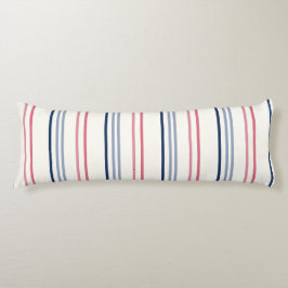 Almofada Comprida Pink blue and white stripes