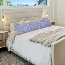 Purple Memphis Pattern Body Pillow