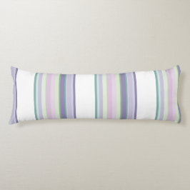 Almofada Comprida Purple, Neptune, sea green, and Lavender stripes
