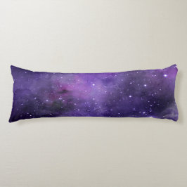 Almofada Comprida Teste padrão roxo do espaço da aguarela