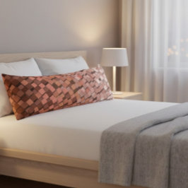 Almofada Comprida "Trendy Mocha Mousse Cubo Geométrico 3D