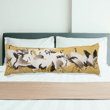 Vintage Japonês Crane Bird Flocks