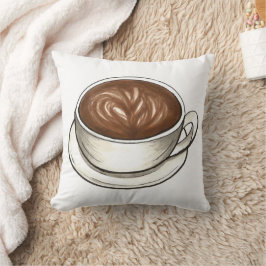 Almofada Compro Café Cappucccino Latino Branco Plano Barist