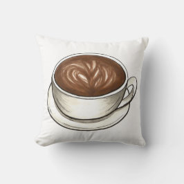Almofada Compro Café Cappucccino Latino Branco Plano Barist