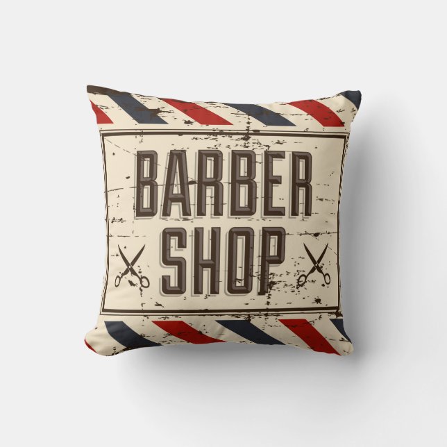 Almofada Compro de Barbeiros Clássicos de Captura de Olhos  (Frente)