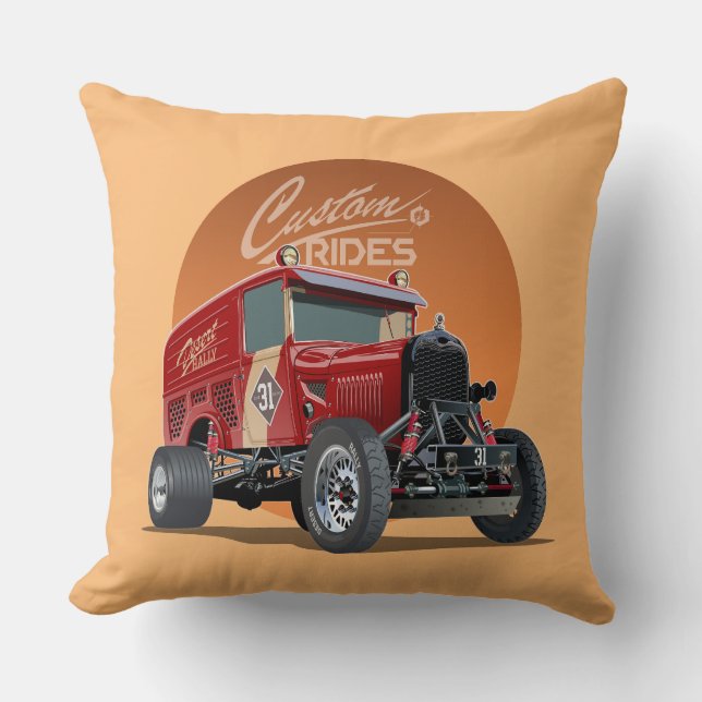 Almofada Conceito personalizado de carro de retrocorrida (Frente)