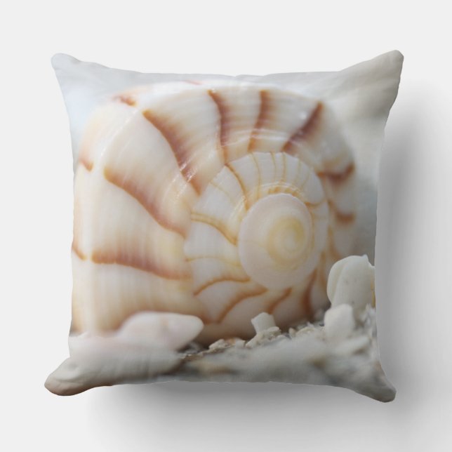 Almofada Conchas no Travesseiro decorativo de areia (Frente)