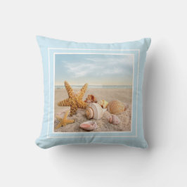 Almofada Conchas no Travesseiro decorativo de praia