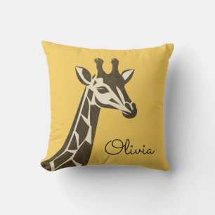 Almofada Condecoração da cabeça de girafa bonita