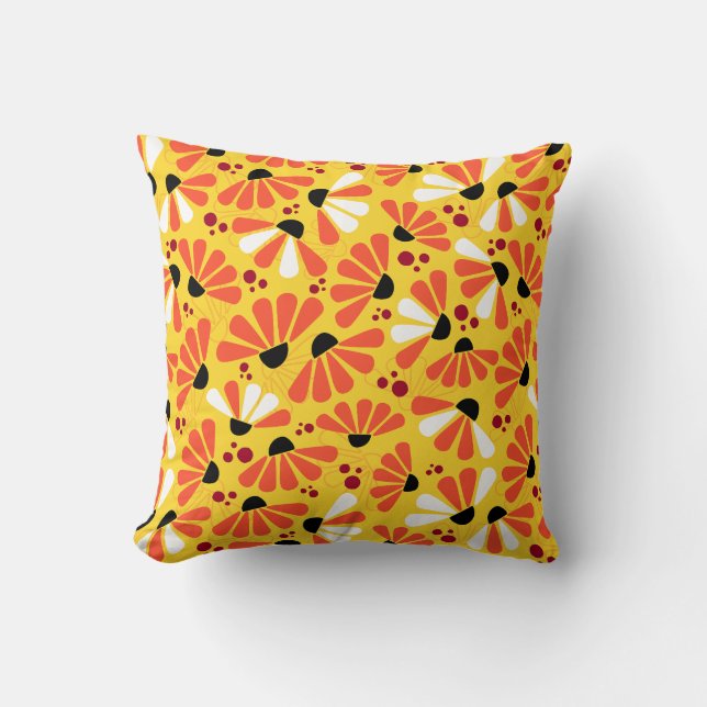 Almofada Coneflower Confetti em Lemon Yellow (Frente)