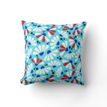 Coneflower Confetti sobre Azul Tropical