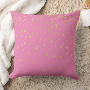 Almofada Confetti Dourado Rosa