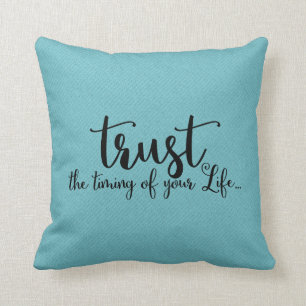 Almofada Confie no tempo de sua vida Travesseiro decorativ
