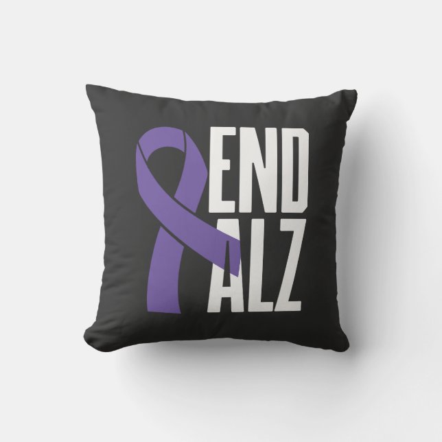 Almofada Conhecimento clássico da ALZ final e fita roxa (Frente)