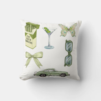 Almofada Conjunto de Adesivos Estética Green Coquette | Car