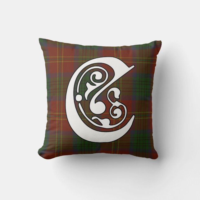 Almofada Connolly Clan Tartan Monograma (Frente)