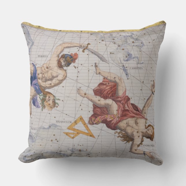 Almofada Constelação de Perseus e de Andromeda, 'de Atla (Frente)