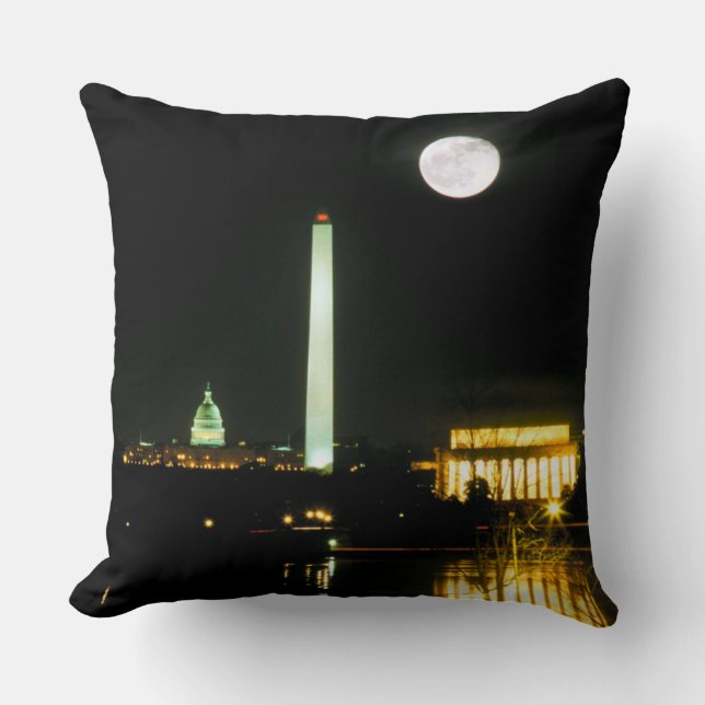 Almofada Construção do Capitólio, memorial de Lincoln, (Frente)