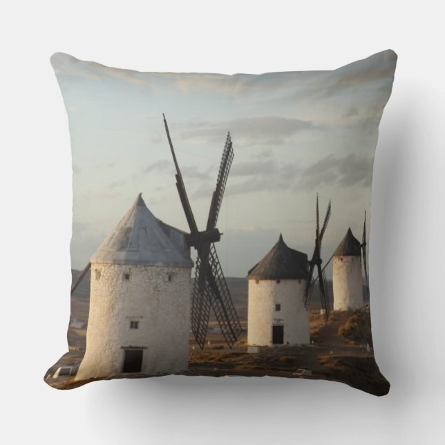 Almofada Consuegra, antigos moinhos de vento de La Mancha (Frente)