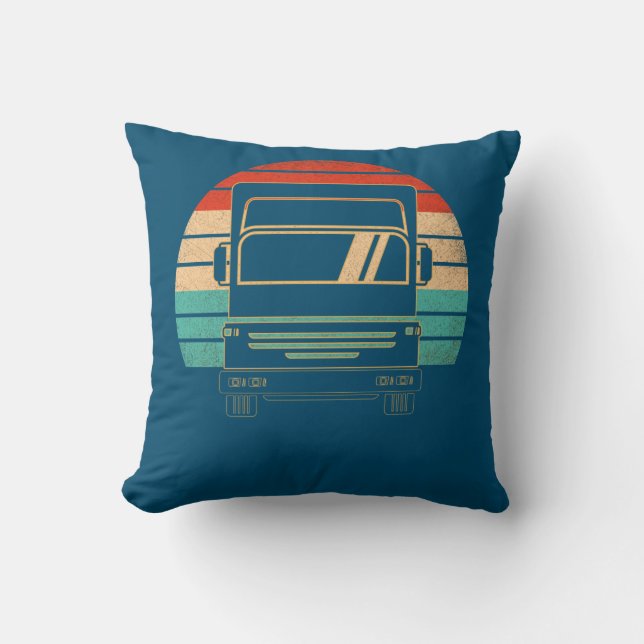 Almofada Container Struck 70s Delivery Sunset Father's Day (Frente)