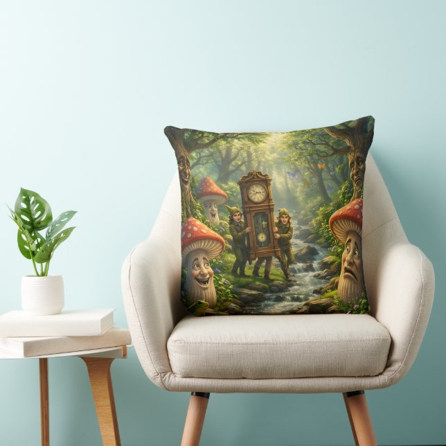 Almofada Contar cogumelo riacho avô clo gnomos da floresta (Cadeira)