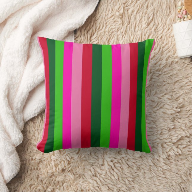 Almofada Contemporary Colors Christmas Stripes  (Cobertor)