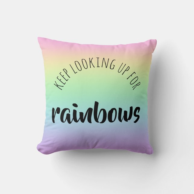 Almofada Continue procurando o Travesseiro decorativo Rainb (Frente)