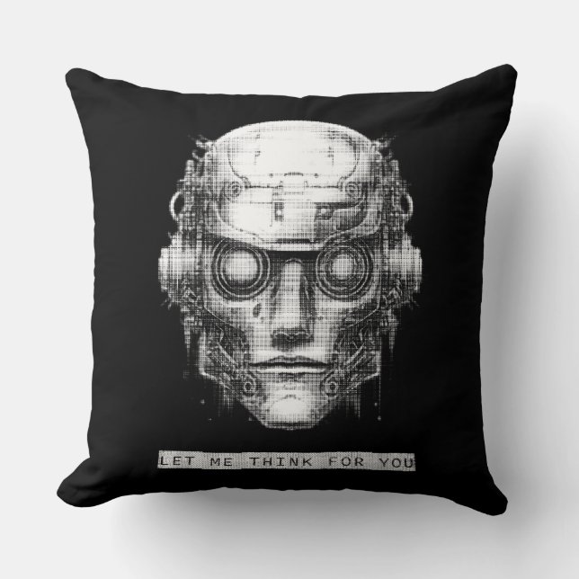 Almofada Controle da mente Robô Cyberpunk (Frente)
