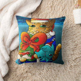 Almofada Convidado de Gato de Natal