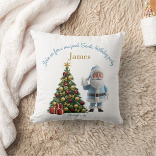 Almofada Convite de Aniversário Mágico do Papai Noel 