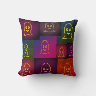 Almofada Convite de Halloween com Grade de Fantasmas em Art