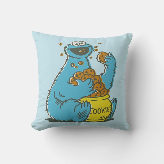 Almofada Cookie Monster Vintage (Frente)