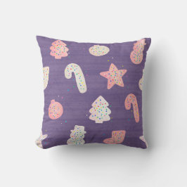 Almofada Cookies de Natal Travesseiro decorativo Roxo