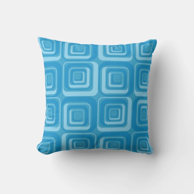 Almofada Cool Blue Layers Throw Pillow (Frente)