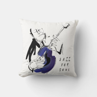 Almofada Cool Retro Man Playing Guitar - Custom Name