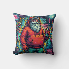 Almofada Cool Santa Graffiti – Urban Christmas Style