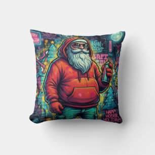 Almofada Cool Santa Grafite – Estilo Natal Urbano