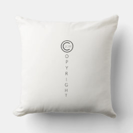Almofada Copyright Modern Typografic White