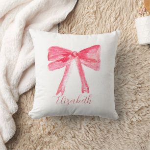 Almofada Coquete Preppy Laço Rosa Menina Bebê Crianças