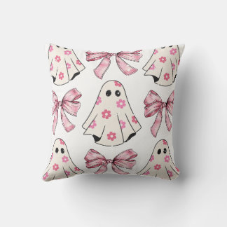 Almofada Coquette Ghost Pink Halloween Travesseiro Queda