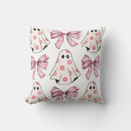Almofada Coquette Ghost Pink Halloween Travesseiro Queda