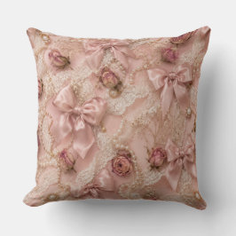 Almofada Coquette Lace & Pearls Pillow