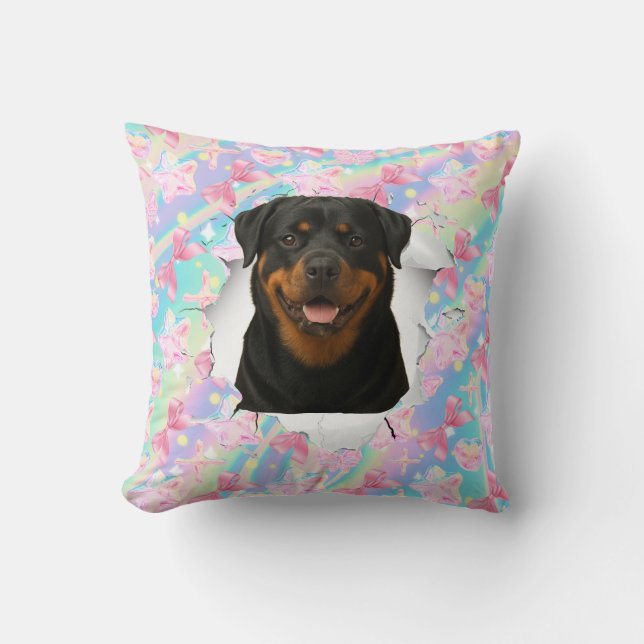 Almofada Coquette Pet Personalizável que Aparece (Frente)