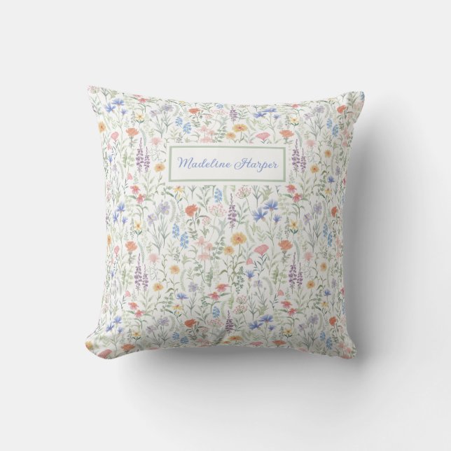 Almofada Coquette Wildflower Meadow Personalised  (Frente)