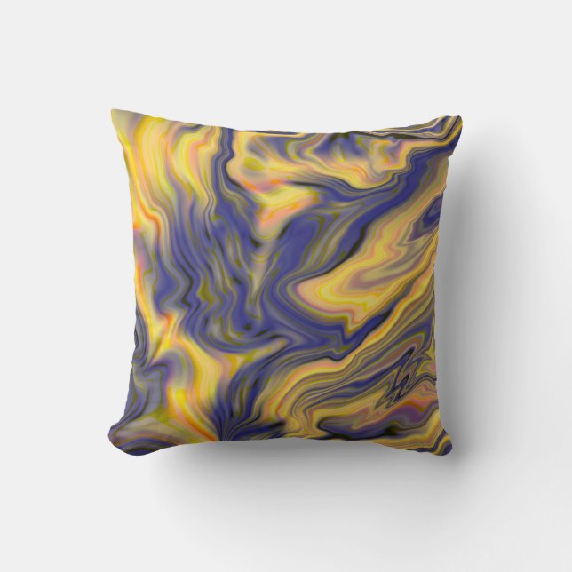 Almofada Cor acrílica, bronze, Dourada, preta / (Frente)