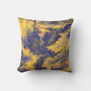 Almofada Cor acrílica, bronze, Dourado, preto, cristais /